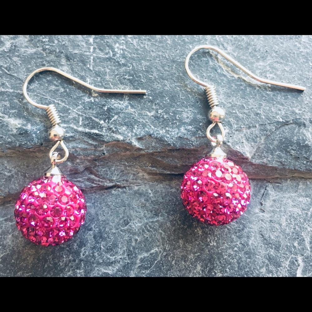 12mm Crystal Clay Drop Earrings